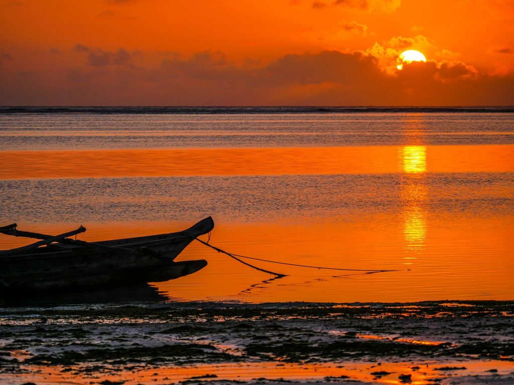 sunrise, fishing boat, tradition